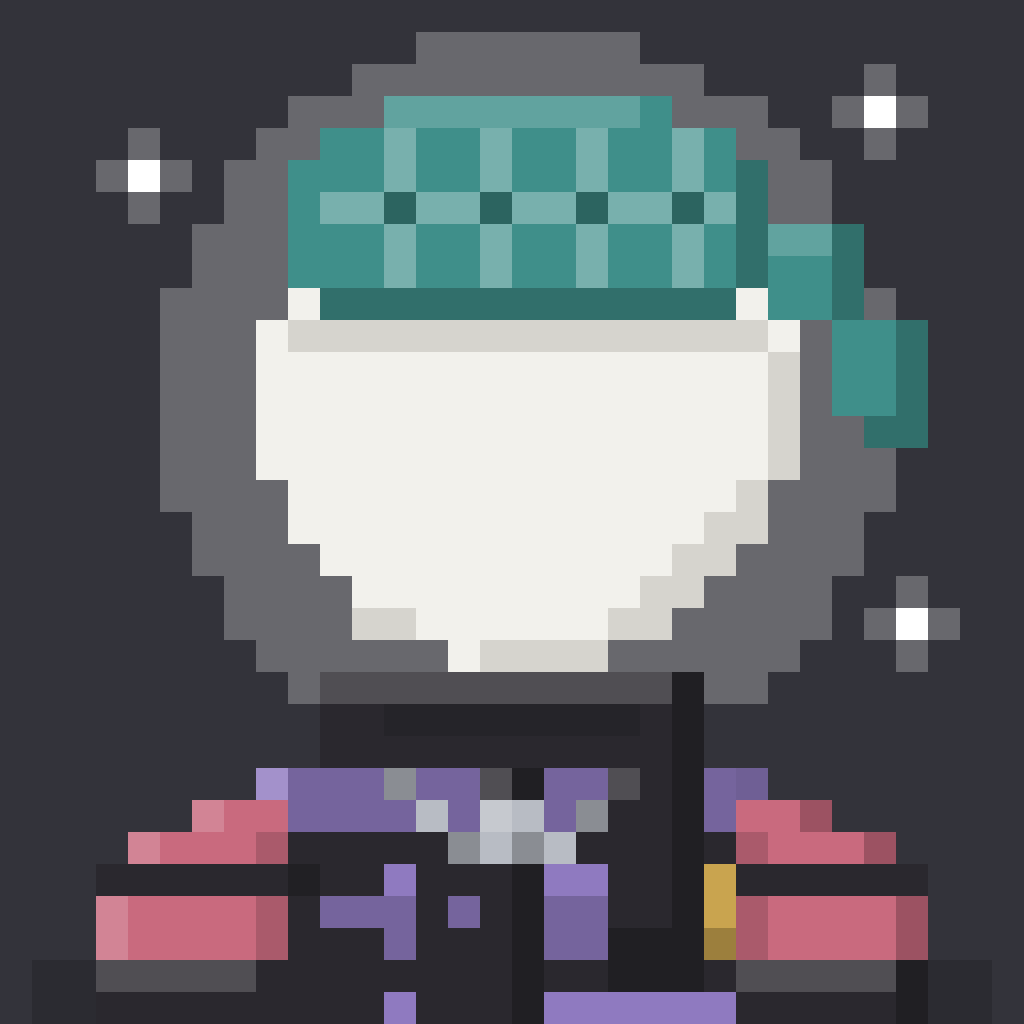 #104 at Level 4: Teal Bandana, Lilac Tracksuit