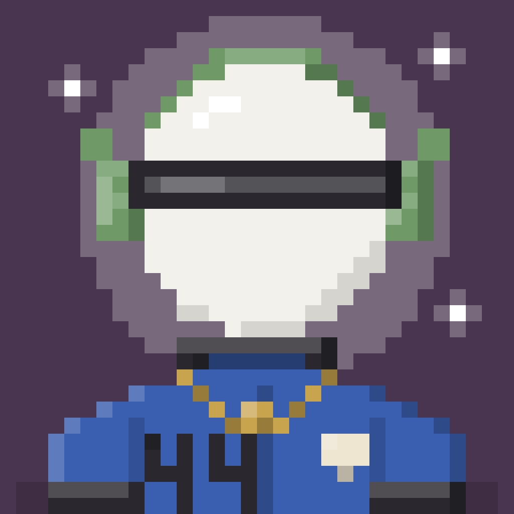 #229 at Level 4: Sage Headphones, Cobalt Varsity